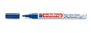 Viltstift edding 751 lakmarker rond blauw 1-2mm