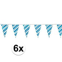 6x Oktoberfest decoratie vlaggenlijnen 10 meter - thumbnail