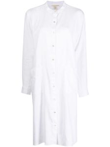 Eileen Fisher robe-chemise en lin à manches longues - Blanc