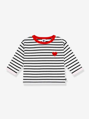 T-shirt baby katoen lange mouwen ecru T-shirt baby katoen lange mouwen ecru