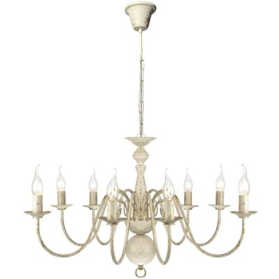 VidaXL Kroonluchter wit metaal 8 x e14 lampen