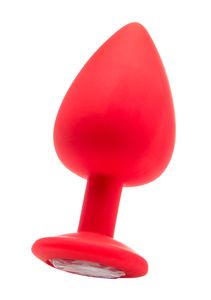 Extra Large Diamond Butt Plug - Red