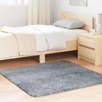 Hoogpolig vloerkleed NAVARRA 120x120 cm polyester zilvergrijs