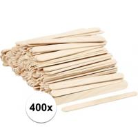 IJsstokjes - 400x - naturel hout - 11,5 cm x 1 cm - Hobby - knutselen - knutselhoutjes - plat