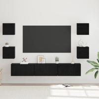 Tv-meubelset Anders 7 pcs Zwart eiken Medium 180 x 30 x 30 cm