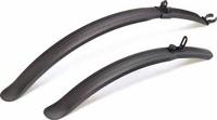 Sunnywheel 28 inch kunststof opdruk spatbordset hybride zwart 45 mm