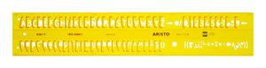 Aristo AR-5301/7 Lettersjabloon 7mm H-profiel Schriftvorm B Recht