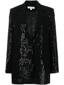 Michael Michael Kors blazer rayé à sequins - Noir