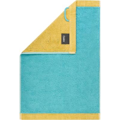 Cawö Cawo Lifestyle Splash Doubleface 7071 Gastendoekje 30x50 türkis/apricot