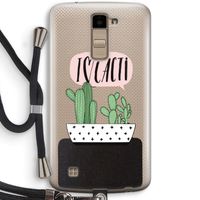 I love cacti: LG K10 (2016) Transparant Hoesje met koord