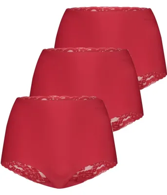 Ten Cate 3-pack secrets kanten high waist slip - 31758 - Voordeelverpakking - Aanbieding