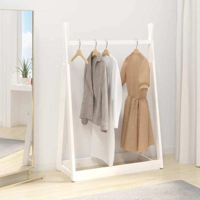 VidaXL Kledingrek 100x45x150 cm massief grenenhout wit