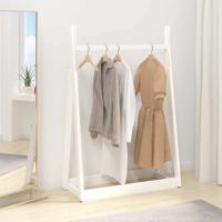 VidaXL Kledingrek 100x45x150 cm massief grenenhout wit