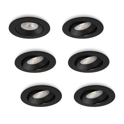 LED-inbouwspot Ozera zwart 10W dimbaar IP54 2700K