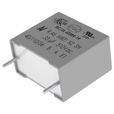 Kemet 1 stuk(s) MKP-draadloze ontstoringscondensator Radiaal bedraad 560 V/DC, 275 V/AC 20 % (l x b x h) 18.0 x 6.0 x 12.0 mm