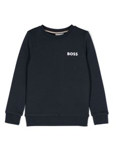 BOSS Kidswear sweat en coton à logo imprimé - Bleu