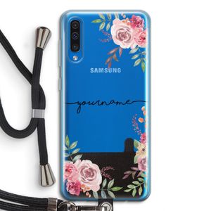 Rozen: Samsung Galaxy A50 Transparant Hoesje met koord
