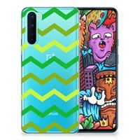 OnePlus Nord TPU bumper Zigzag Groen