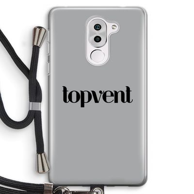 Topvent Grijs Zwart: Honor 6X Transparant Hoesje met koord