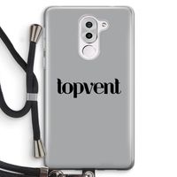Topvent Grijs Zwart: Honor 6X Transparant Hoesje met koord