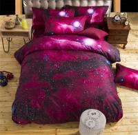 Beddengoed sets universe Outer Space thema bed linnen 3D Galaxy Dekbedovertrek grootte: 200x230 (4 stuks) (xk001)