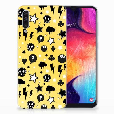 Silicone Back Case Samsung Galaxy A50 Punk Geel Silicone Back Case Samsung Galaxy A50 Punk Geel