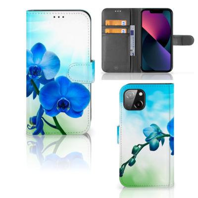 Apple iPhone 13 Hoesje Orchidee Blauw - Cadeau voor je Moeder