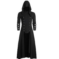 Retro vintage Punk Gothic Middeleeuws 17e eeuw Jas Trenchcoat Overkleding Pest dokter Voor heren Maskerade Feest Jas Lightinthebox