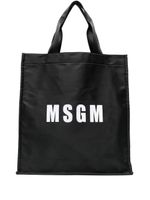 MSGM sac à main à logo imprimé - Noir