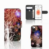 Apple iPhone 5 | 5s | SE | Wallet Case | met Pasjes | Vuurwerk