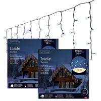Ijspegelverlichting - 2x - 490 led lampjes - warm wit - 20 m - buiten - 8 functies -lichtsnoer Ijspegelverlichting - 2x - 490 led lampjes - warm wit - 20 m - buiten - 8 functies -lichtsnoer