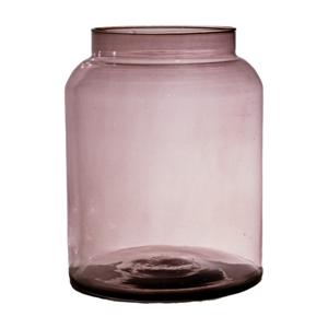 Hakbijl Glass Bloemenvaas Shape - transparant mauve - eco glas - D19 x H25 cm - Melkbus vaas