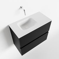 Toiletmeubel Mondiaz Ada | 60 cm | Meubelkleur Urban | Lex wastafel Talc Links | Zonder kraangat