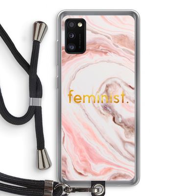 Feminist: Samsung Galaxy A41 Transparant Hoesje met koord
