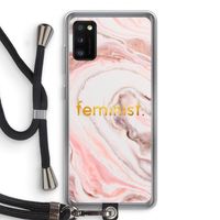 Feminist: Samsung Galaxy A41 Transparant Hoesje met koord