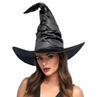 Verkleed heksenhoed - zwart - voor Dames - Halloween hoofddeksels - Heksen
