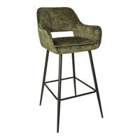 Fallon Velvet Groene Barkruk (set van 2)