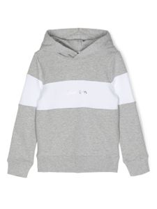 Calvin Klein Kids hoodie colour block à logo imprimé - Gris