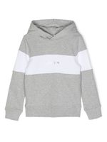 Calvin Klein Kids hoodie colour block à logo imprimé - Gris