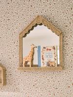 Spiegelhuis van papierkoord beige