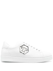 Philipp Plein baskets en cuir - Blanc