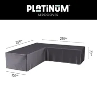 Platinum AeroCover Hoek LoungeBank hoes255x255x100xH70cm Platinum AeroCover Hoek LoungeBank hoes255x255x100xH70cm
