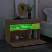 The Living Store TV-meubel - LED-verlichting - Hifi-kast - 60x35x40 cm - Sonoma eiken