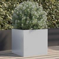 VidaXL Plantenbak 42x40x39 cm gegalvaniseerd staal zilverkleurig