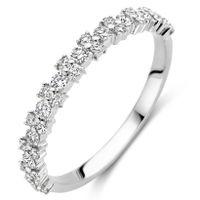 Ring Rijzetting witgoud-diamant wit 0,44 ct Hsi 3 mm - thumbnail