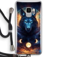 Wolf Dreamcatcher: Samsung Galaxy S9 Transparant Hoesje met koord