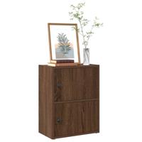 Boekenkast 40x24x52 cm bewerkt hout bruin eikenkleurig