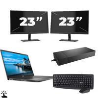 Dell Latitude 7420 - Intel Core i7-11e Generatie - 14 inch - Touch - 16GB RAM - 256GB SSD - Windows 11 Home + 2x 23 inch Monitor