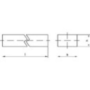 TOOLCRAFT 138537 Staal C45 + C Spiestaal (l x b) 1000 mm x 4 mm 4 mm 1 stuk(s)