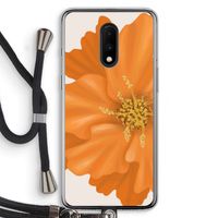 Orange Ellila flower: OnePlus 7 Transparant Hoesje met koord